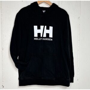 Helly-Hansen Men's Large Black HH Embroidered Logo Hoodie 2.0 Organic Cotton
